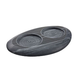 Підставка для 2-х млинів у подарунковій упаковці T&G Marble 19,6x13,1x15 см Чорний 17458
