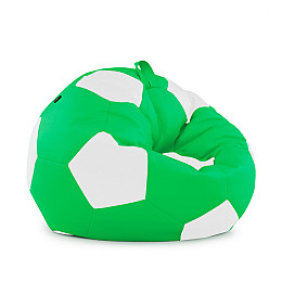 Кресло мешок Мяч Оксфорд 100см Студия Комфорта размер Стандарт Салатовый + Белый