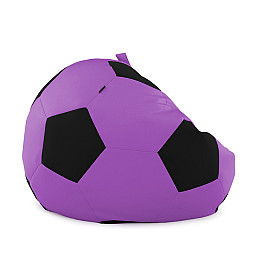 Кресло мешок Мяч Оксфорд 100см Студия Комфорта размер Стандарт Фиолетовый + Черный