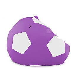 Кресло мешок Мяч Оксфорд 100см Студия Комфорта размер Стандарт Фиолетовый + Белый
