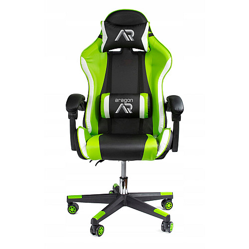 Комп'ютерне крісло для геймера JUMI ARAGON TRICOLOR GREEN