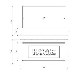 Біокамін BiokominkiGMT Home 360x220x180 BLACK