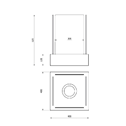 Біокамін BiokominkiGMT Sunset Garden 400х520х400 WHITE