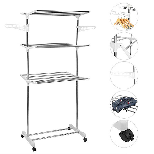 Складная сушилка для белья Garment Rack With Wheels