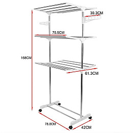 Складная сушилка для белья Garment Rack With Wheels
