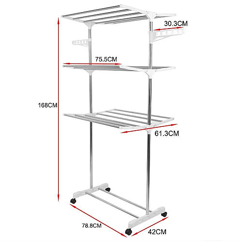 Складная сушилка для белья Garment Rack With Wheels