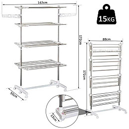 Складная сушилка для белья Garment Rack With Wheels