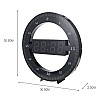 Настільний LED годинник круглий HongC d 31см HC-012 Чорний