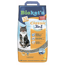 Наповнювач бентонітовий Biokats Classic (3in1) 10 літрів