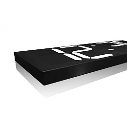 Великий настінний LED годинник CHKOSDA білий в корпусі 45х16 см