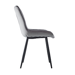 Стул дизайнерский SDM гламур ножки дерево велюр Серый