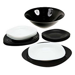 Сервіз столовий Luminarc Carine Black-White 19 предметів 1491 (2381) LUM АН