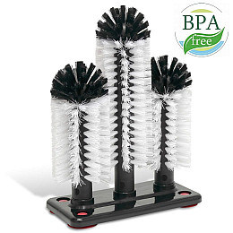 Комерційна щітка для миття високих і низьких склянок One Chef потрійна 185×85×255 мм