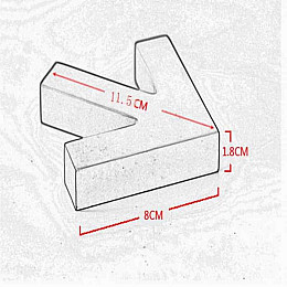 Крючок настенный деревянный универсальный UKC вешалкадержатель в форме стрелы 11,5х8 см Розовый 00203
