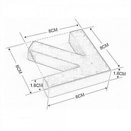 Крючок настенный деревянный универсальный UKC вешалкадержатель в форме стрелы 11,5х8 см Голубой 00204