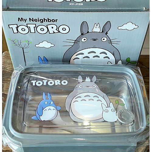 Детский ланч-бокс Supretto TOTORO 750 мл Серый