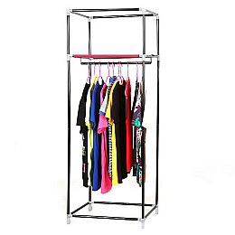 Складной тканевый шкаф для одежды HCX 9974 каркасный с металлическими полками 90/45/160 Бордовый