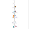 Угловая полка в ванную Multi Corner Shelf AD 9866 из металла и пластика 2.6 метра 4 полки регулируемая по высоте