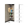 Угловая полка в ванную Multi Corner Shelf AD 9866 из металла и пластика 2.6 метра 4 полки регулируемая по высоте