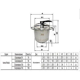 Скороварка Home Perfect 14л. нержавеющая сталь
