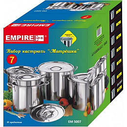 Набір каструль з 7шт Матрьошка Empire EM-5007