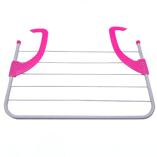 Компактна сушарка для одягу Fold Clothes Shelf Рожевий (hub_886072)