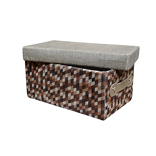 Короб текстильний Handy Home Руді клітинки з кришкою 31х20х14 см (FBC03-S)
