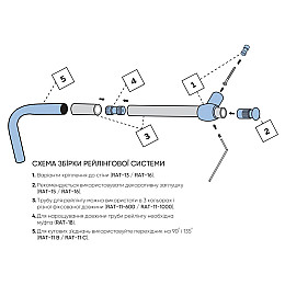 Труба Lemax поворотная 90 гр хром (RAT-11 B)