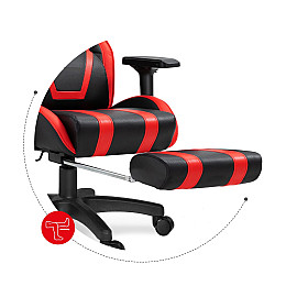 Кресло геймерское  ZANO FALCOR RED Черный