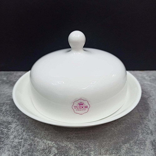 Масленка Tudor England Royal White круглая TU2231