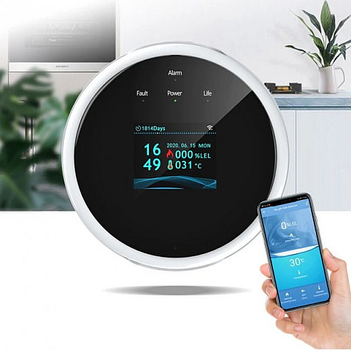 Умный датчик утечки газа и пожарной безопасности с сиреной WiFi Tuya - 901863