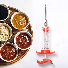 Шприц ін'єктор для м'яса Lesko для маринаду, металевий ін'єктор.