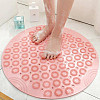 Круглый нескользящий коврик UKC Massage foot rad для душа Розовый