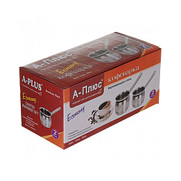 Набір турок A-Plus ECONOMY 2 шт 360 мл і 720 мл Стальний (0271)