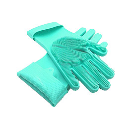 Рукавички з щіткою для прибирання та миття посуду Kitchen Gloves 5511