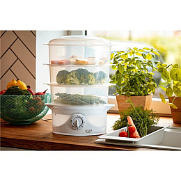 Електрична пароварка Adler AD-633 9 л 800W White