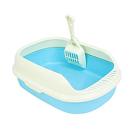 Туалет для кошек с лопаткой Taotaopets 226611 Blue 40х29х13,5 см домашних животных