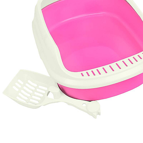 Туалет для кошек с лопаткой Taotaopets 226611 Pink 40х29х13,5 см домашних животных