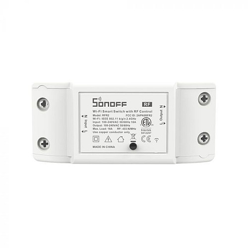 Wi-Fi реле с пультом управления Sonoff basic R2 RF 433 Белый