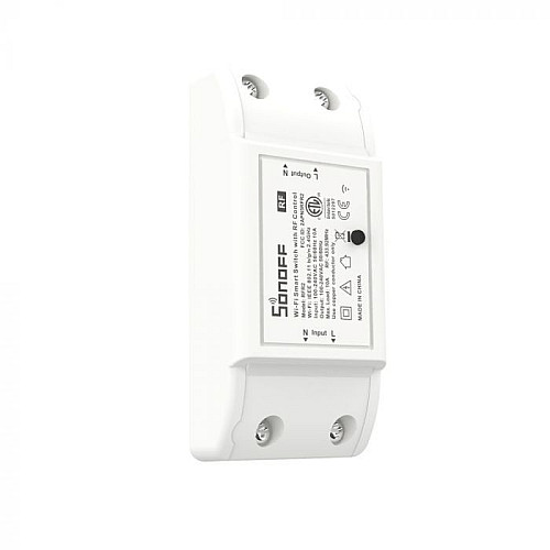Wi-Fi реле с пультом управления Sonoff basic R2 RF 433 Белый