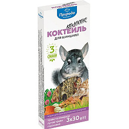 Корм и лакомство Коктейль колосок Луговые травы для шиншилл 90 г Природа (PR240101)