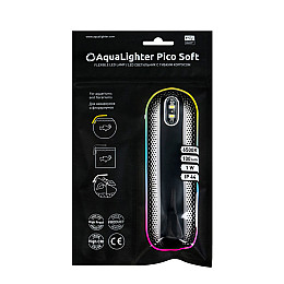 Світлодіодний світильник AquaLighter Pico Soft для квадратного акваріума до 10л, круглого - до 30л, 6500К, Чорний.