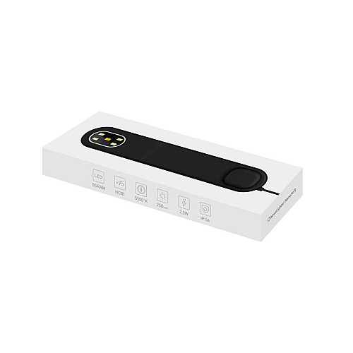 Светодиодный светильник Nano Soft для квадратного аквариума до 20л круглого - до 30л 5500K 250 люм Черный