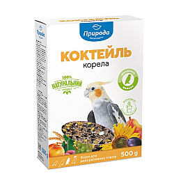Повседневный корм для средних попугаев Природа Коктейль Корелла 500 г (4820157400425)