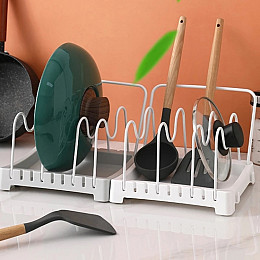 Підставка-сушка для кришок тарілок з тримачем рушників Mine 21*17*13.8 см Білий (hub_qa15rj)