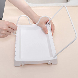 Підставка-сушка для кришок тарілок з тримачем рушників Mine 21*17*13.8 см Білий (hub_qa15rj)