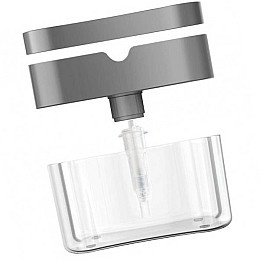 Дозатор для моющего средства Soap Pump с мочалкой серый