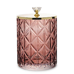 Ємність декоративна з кришкою Flora 12,5/15х10 см Рожевий (SK000184)