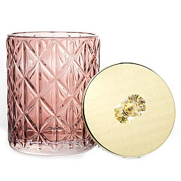 Емкость декоративная с крышкой Flora 12,5/15х10 см Розовый (SK000184)