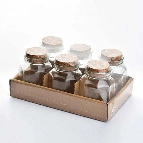 Комплект скляних банок Flora Basic Kitchen 6 шт 160 мл Прозорий (SK000275)
